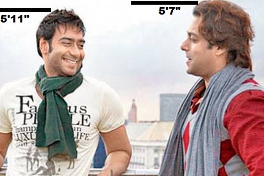 Ajay Salman khan height bollywood stars