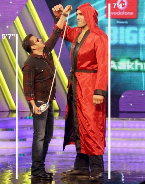 Salman shorter than Khali