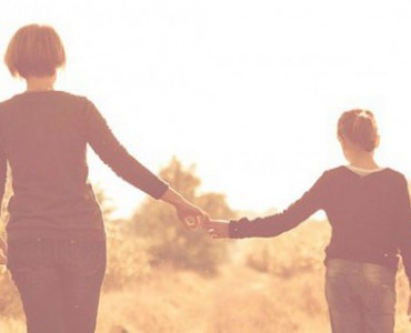 mom and daughter walk