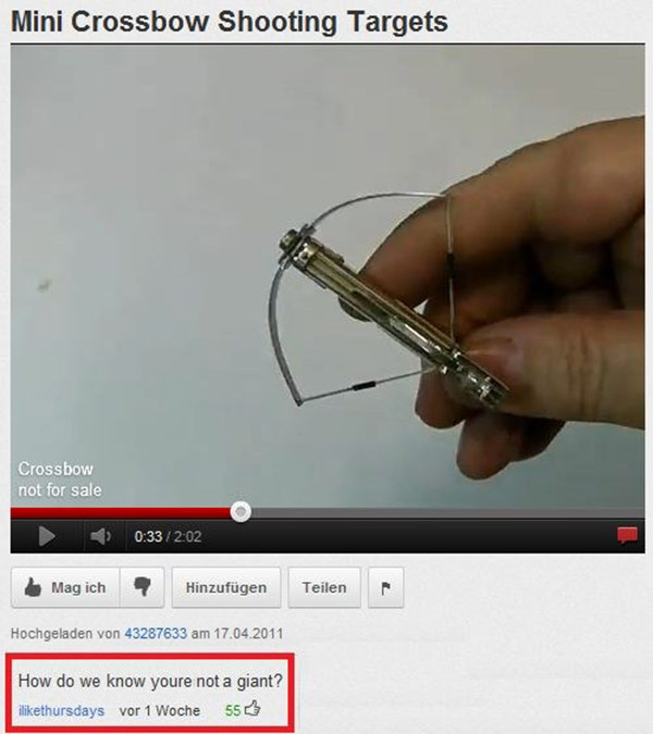 funny youtube comments