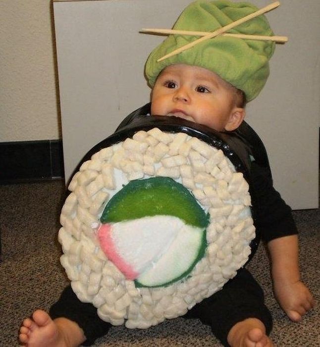 kids in food costumes