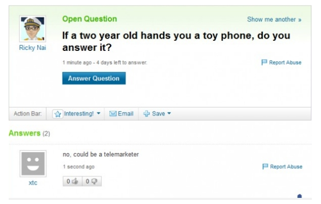 funny Yahoo Questions & Answers