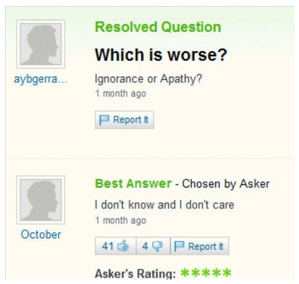 funny Yahoo Questions & Answers