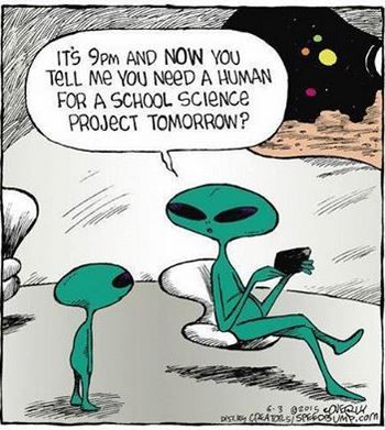 Caricatures of Aliens