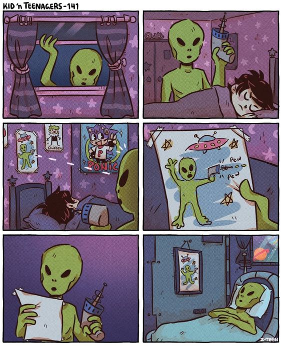 Caricatures of Aliens