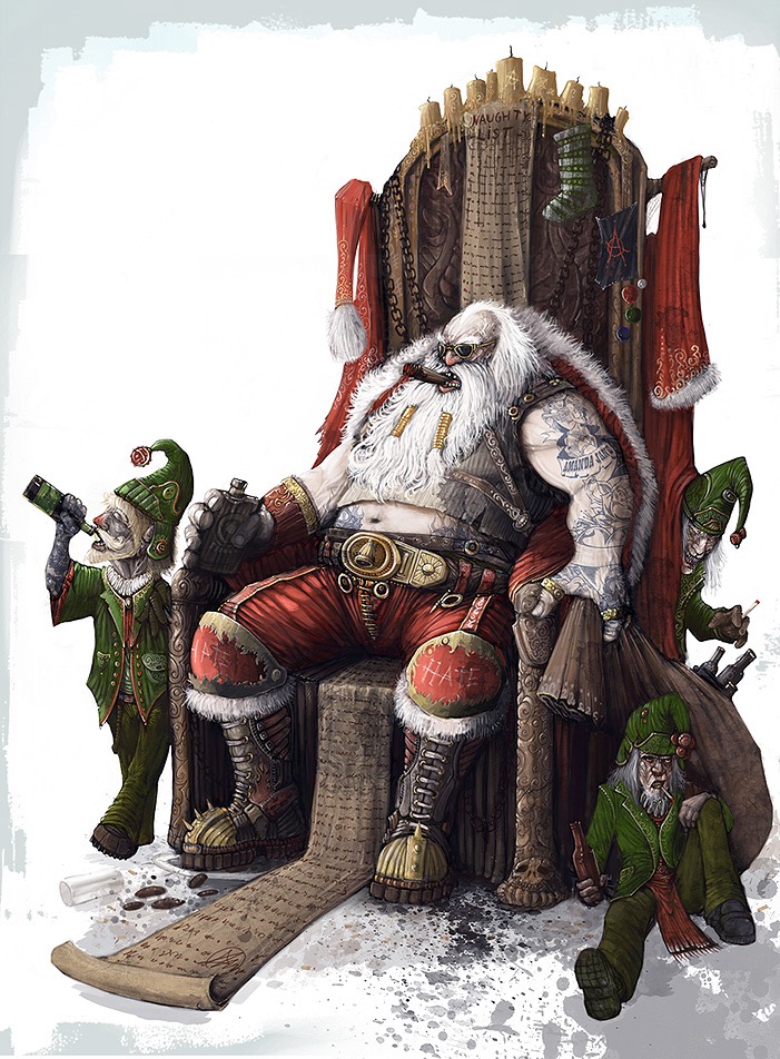 hilarious santa class card picture