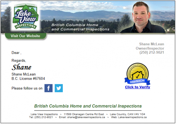inspections in the kelowna and surrounding area british columbia area find probl