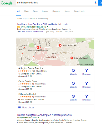 get the best worthing broadwater search engine optimisation 3 pack listing googl