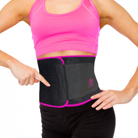 just fitter introduces new pink version of their premium waist trimmer belt