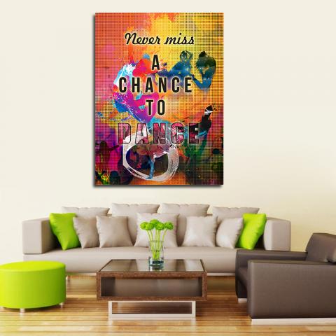 inspirational motivational wall canvas art designed for dancers