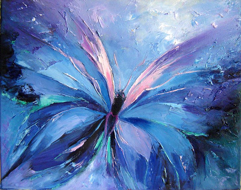 butterfly image abstract painting