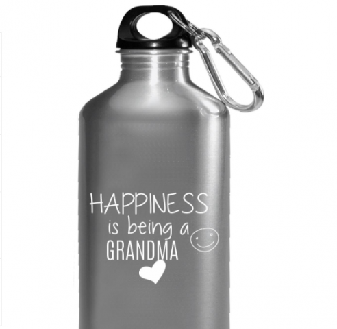 say i love you with a customized stainless steel water bottle