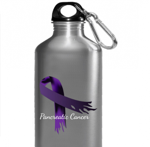 say i love you with a customized stainless steel water bottle