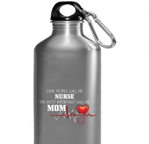 say i love you with a customized stainless steel water bottle