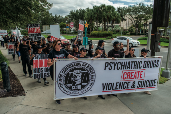 the citizens commission on human rights held a demonstration in orlando at the p