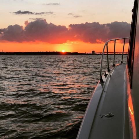 charleston boat tours sunset