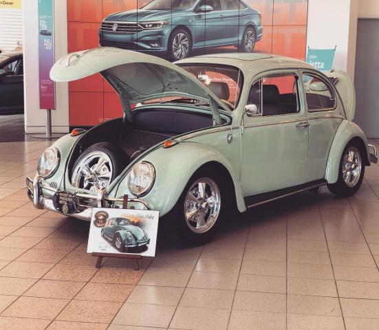 airkooled kustoms and hiley vw of huntsville announce display of 1965 vw beetle