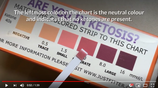 Ketone Testing Color Chart