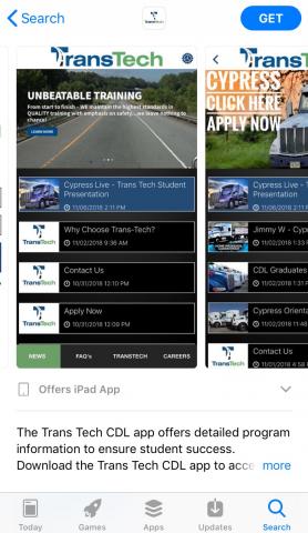 transtech announces a new app for their truck driving amp cdl testing school in 
