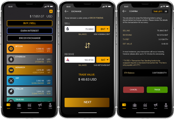 now trade all erc 20 tokens within the monarch cryptocurrency wallet