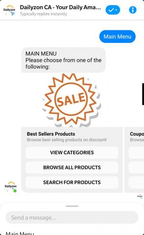 find the best products deals on amazon ca with dailyzon facebook messenger chatb