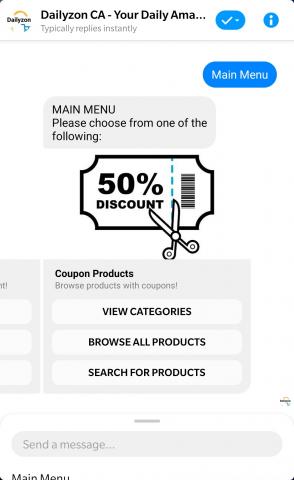 find the best products deals on amazon ca with dailyzon facebook messenger chatb