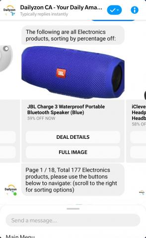 find the best products deals on amazon ca with dailyzon facebook messenger chatb