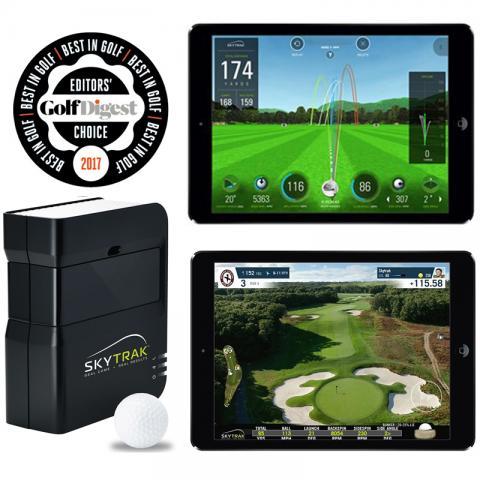 practice golf shots at home with the skytrak platinum simulator studio software