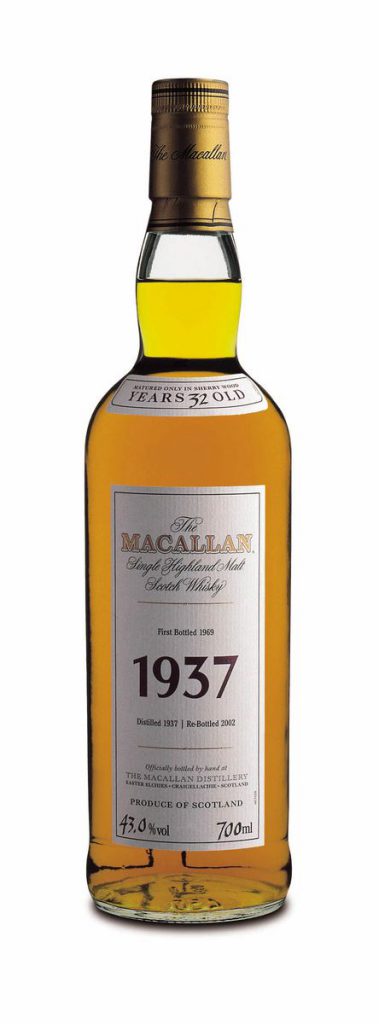 One Of 174 Bottles Of Macallan Fine And Rare 1937 Spotted In A Whisky Store In Hong Kong
