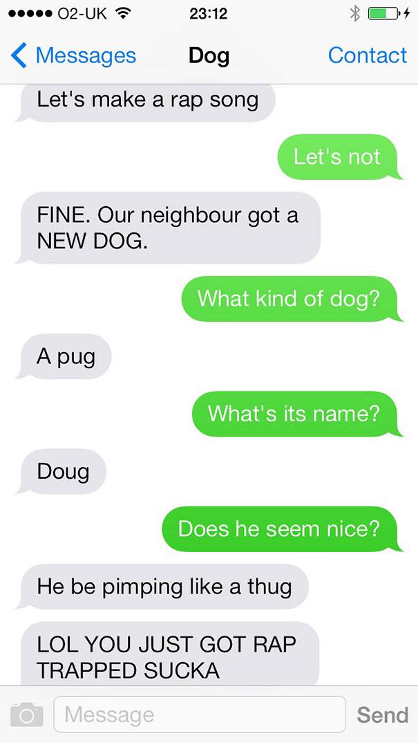 funny dog text messages